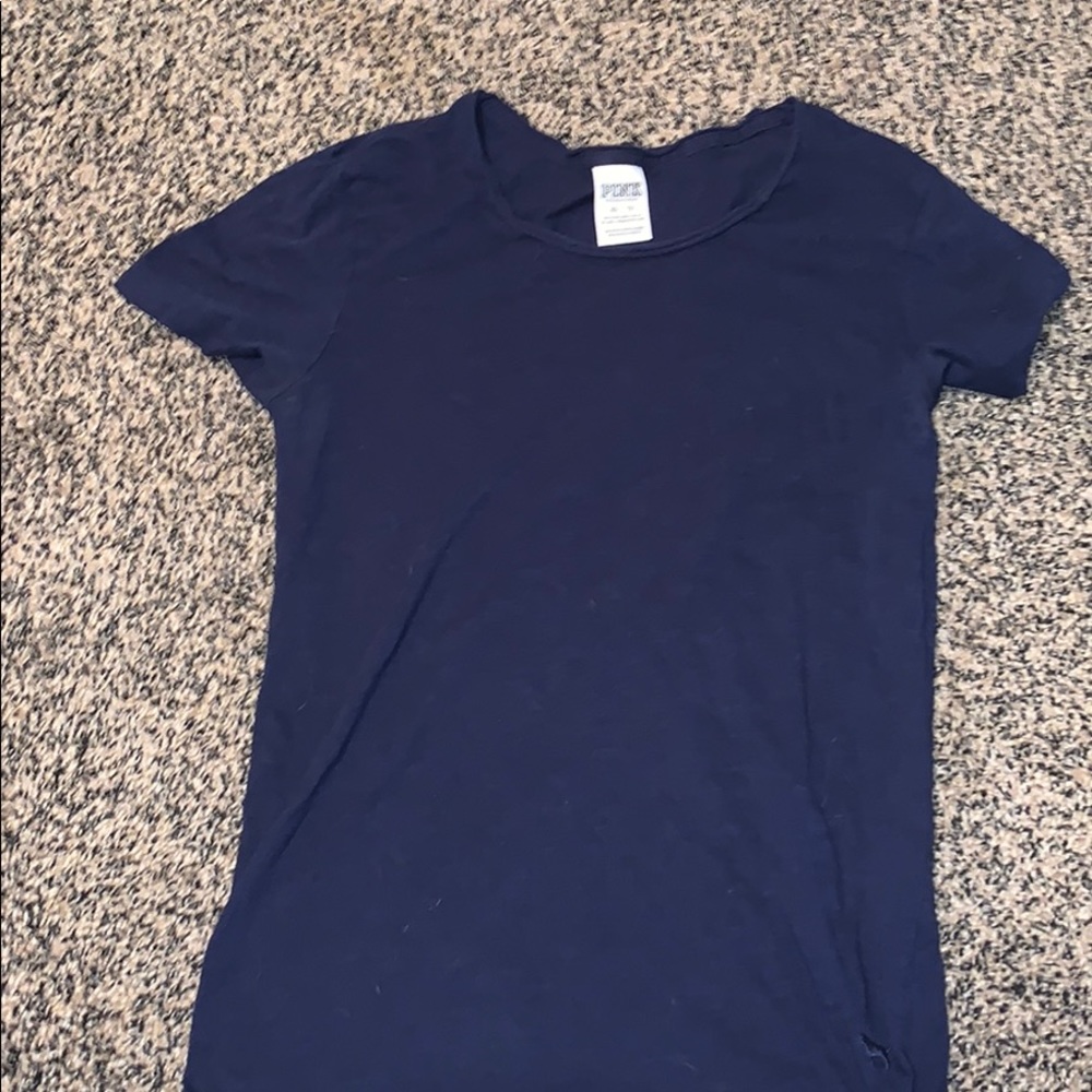 Navy blue pink shirt